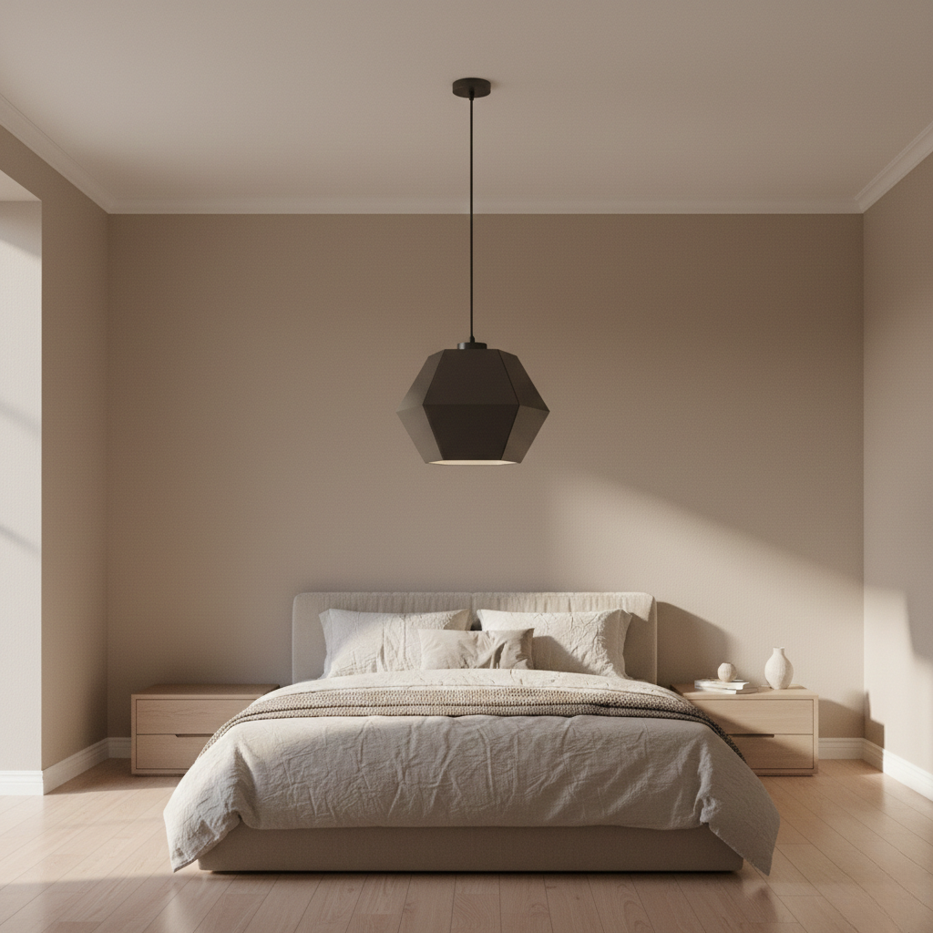 Matte Black Geometric Pendant Light