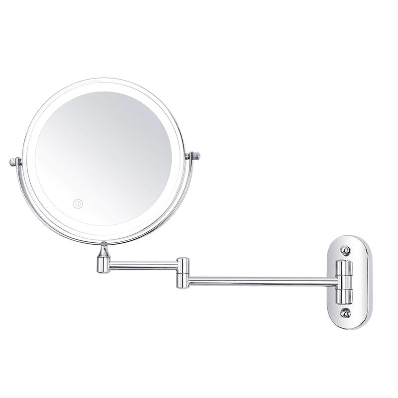 LED Magnifying Mirror – Rechargeable with 3 Light Modes & Wall Mounting