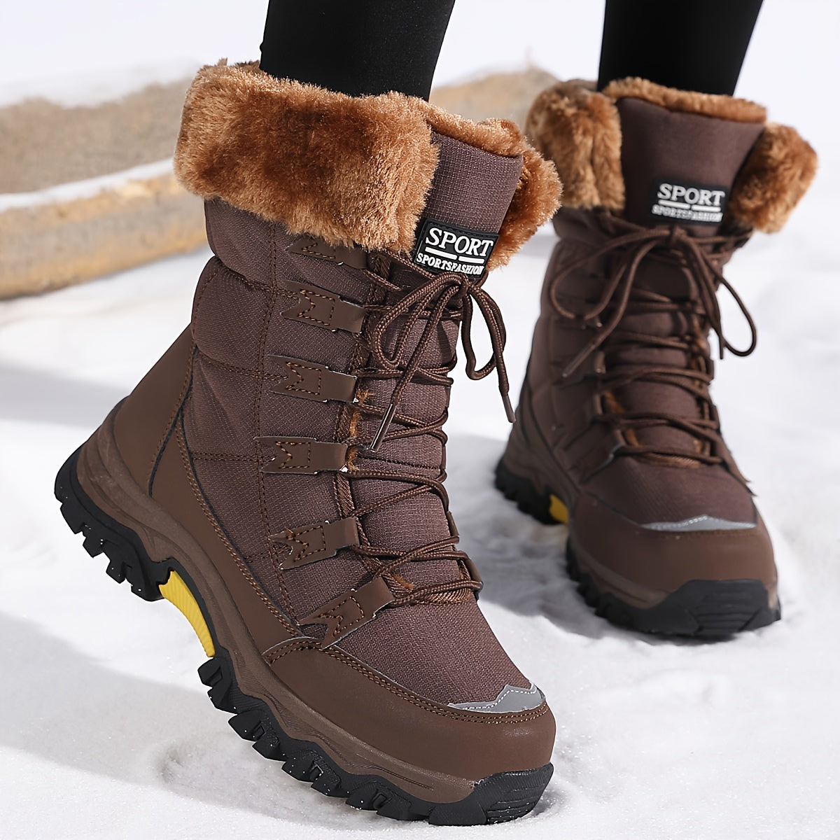Women's Winter Boots with Soft Lining and Non-Slip Sole