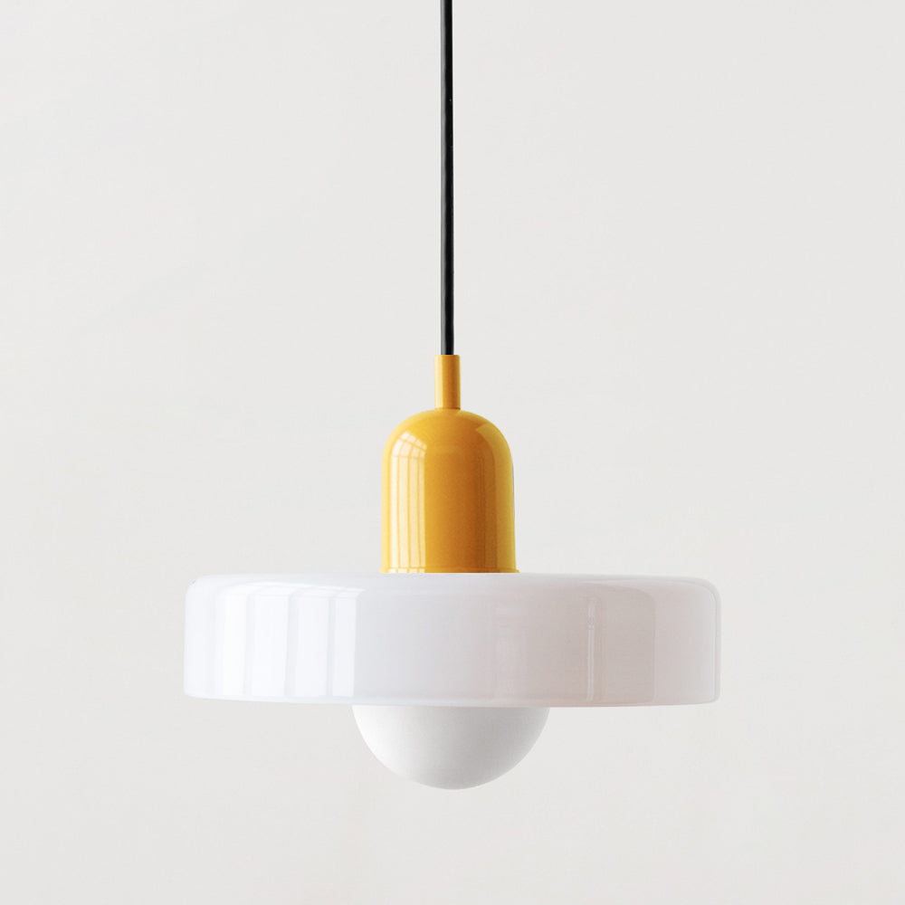 Colorful Bauhaus Pendant Light with Timeless Glass Design