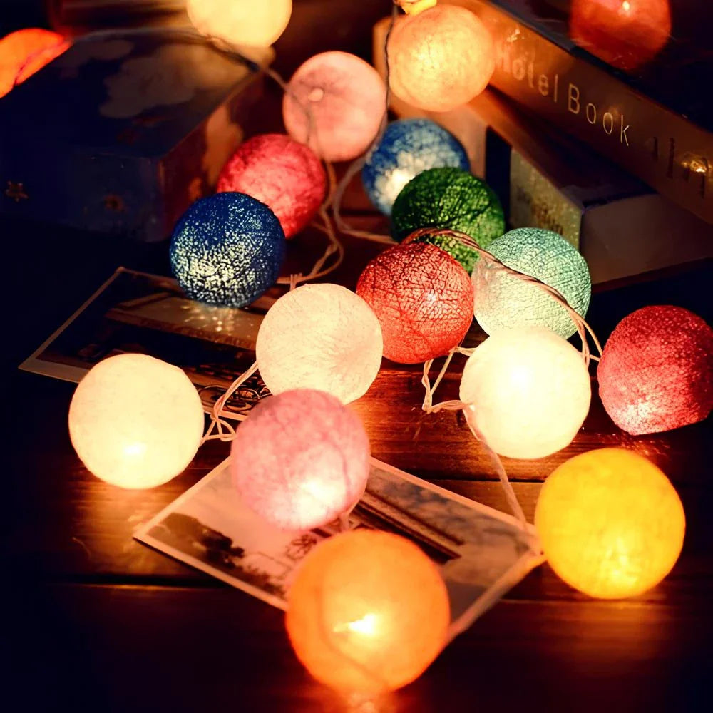 Cotton Light Ball Garland – Create Atmosphere and Warmth in Any Space