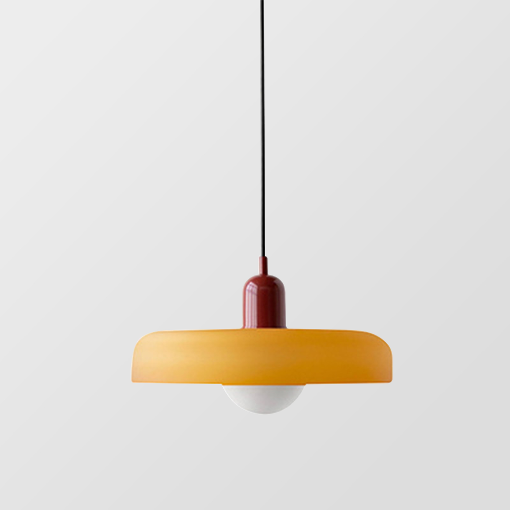 Colorful Bauhaus Pendant Light with Timeless Glass Design
