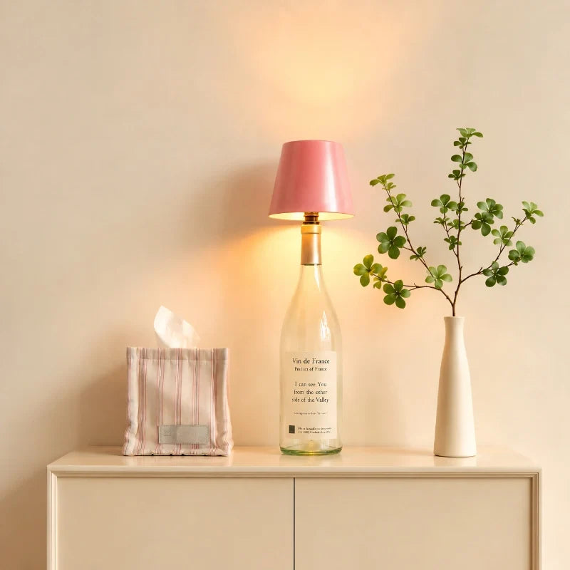 Rechargeable Bottle Lamp Topper - Cordless LED Table Light
