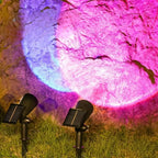 Solar Garden Spotlights with Dusk Sensor, Waterproof Outdoor Lights