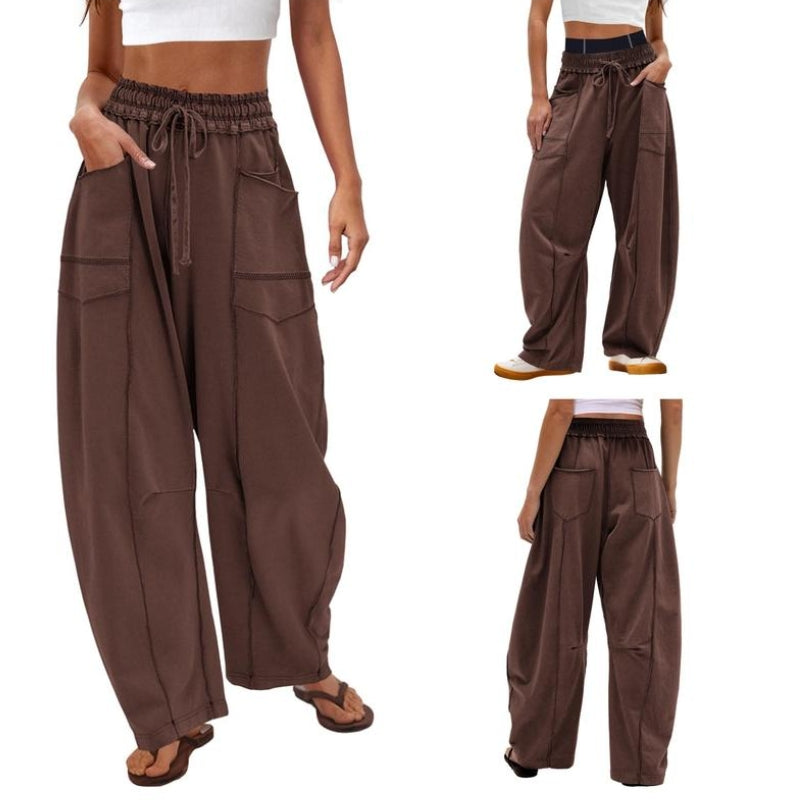 High-Rise Barrel Sweatpants - Relaxed Fit Joggers