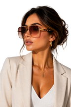 Aviator Sunglasses Gold Frame with UV400 Gradient Lens