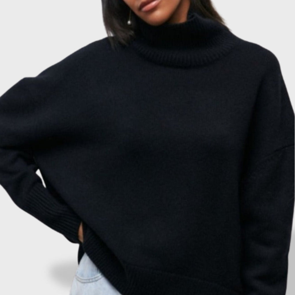 Women's Turtleneck Jumper - Soft Knit Pullover