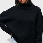 Women's Turtleneck Jumper - Soft Knit Pullover