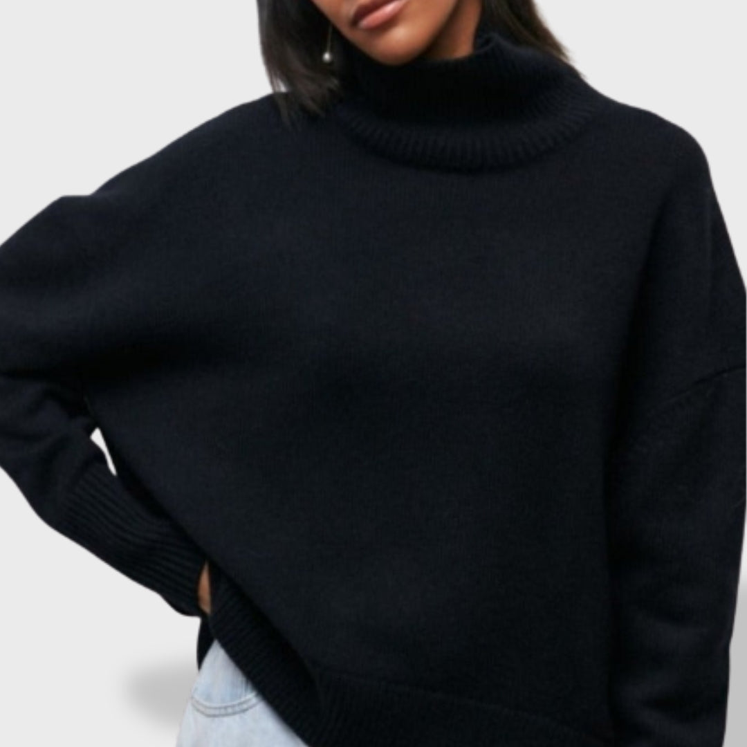 Women's Turtleneck Jumper - Soft Knit Pullover