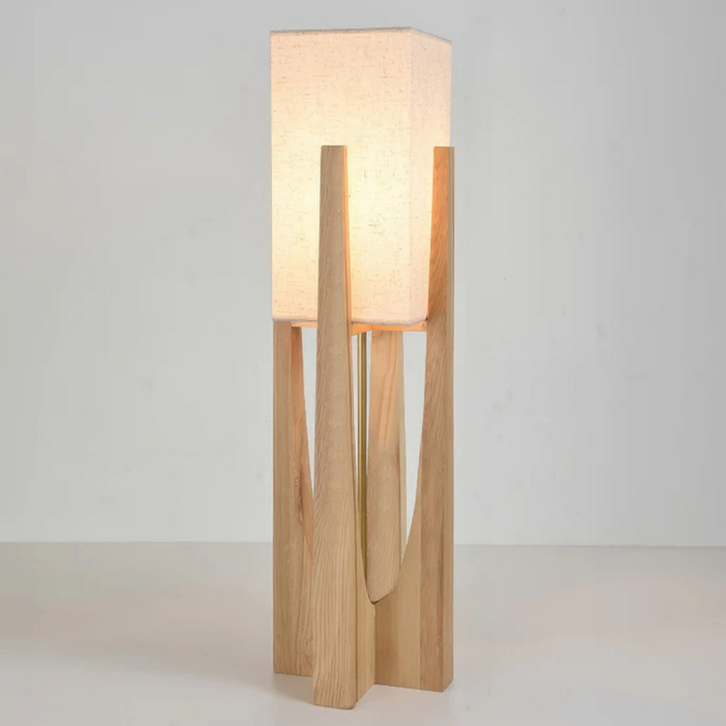 Hikari – Japanese-Style Floor Lamp | Solid Wood Standing Lamp with Ambient Lighting