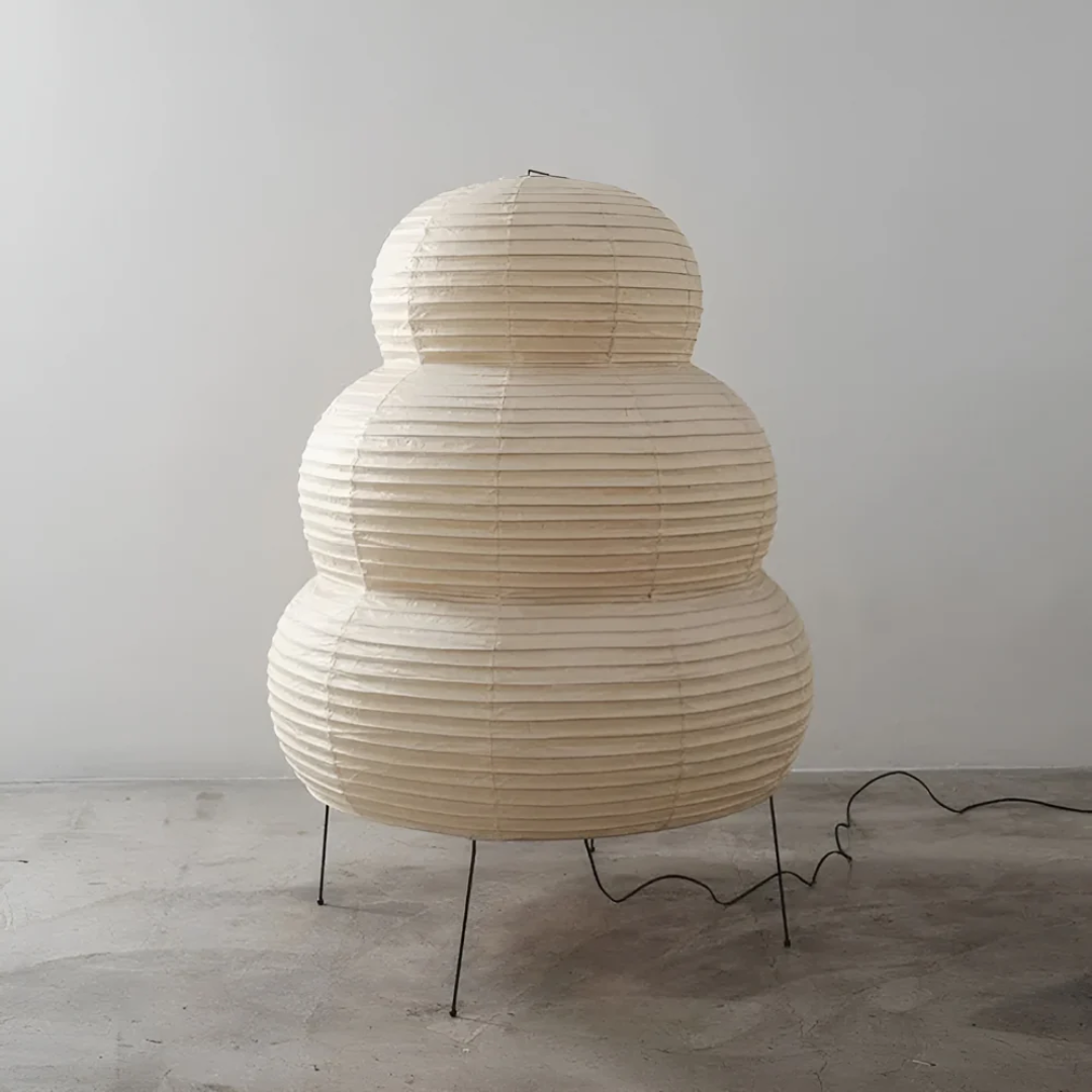 Zenko – Japanese Rice Paper Floor Lamp | Minimalist Floor Lamp with Warm Ambient Lighting