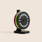 5-piece weightlifting plate drinks coasters with stand