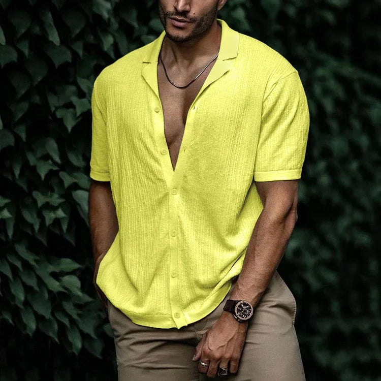 Men's Shirts Short Sleeve Button Up Casual Summer Shirt