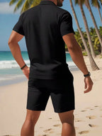 Men's Summer Polo Shirt and Shorts Set – Lightweight Two-Piece