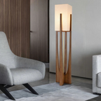 Hikari – Japanese-Style Floor Lamp | Solid Wood Standing Lamp with Ambient Lighting
