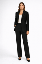 Tailleur Femme – Blazer Structuré & Pantalon Droit, Ensemble Élégant Bureau Soirée – vue 5