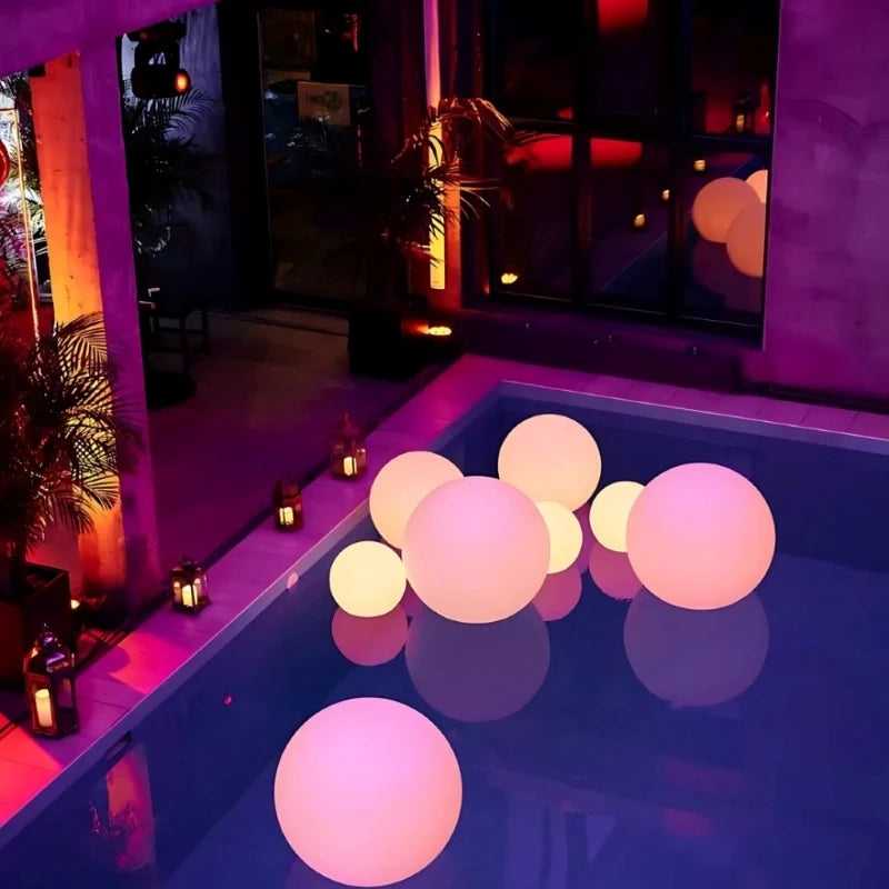 Spherical Garden Light - Rechargeable LED Ball Light with Remote, 16 Colours