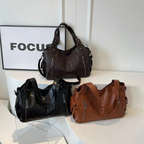 Women's Vegan Leather Shoulder Bag - Crossbody Style