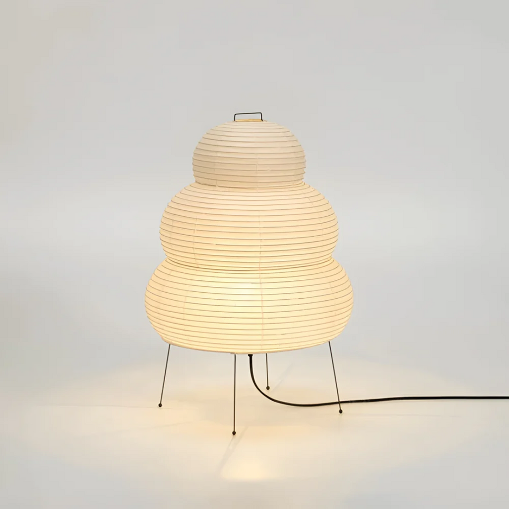 Zenko – Japanese Rice Paper Floor Lamp | Minimalist Floor Lamp with Warm Ambient Lighting