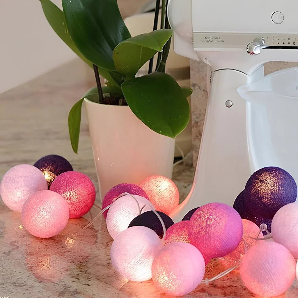 Cotton Light Ball Garland – Create Atmosphere and Warmth in Any Space