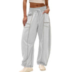 High-Rise Barrel Sweatpants - Relaxed Fit Joggers