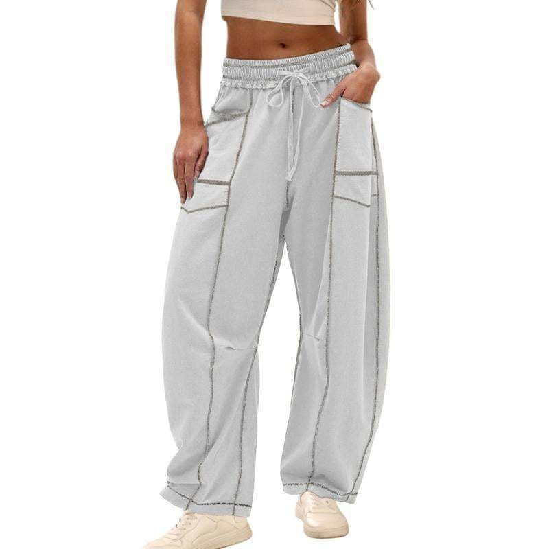 High-Rise Barrel Sweatpants - Relaxed Fit Joggers