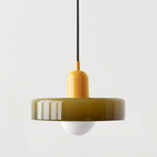 Colorful Bauhaus Pendant Light with Timeless Glass Design