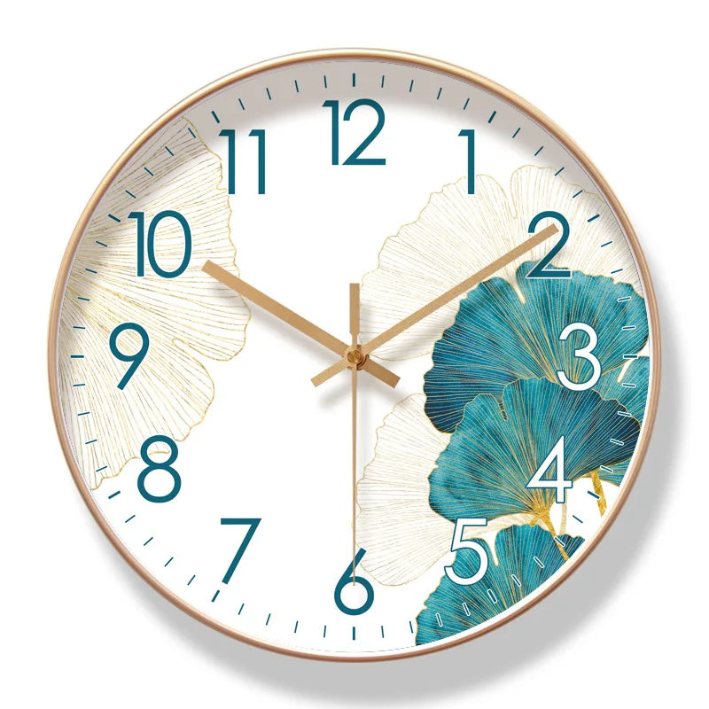 Florenta | Silent Floral Wall Clock in Elegant Design
