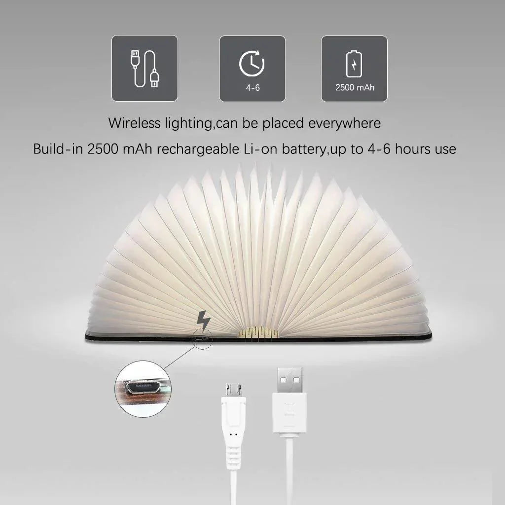 Booky – Rechargeable LED Table Lamp in Book Design