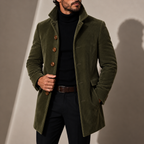 Men's Winter Coat with Stand Collar, Tailored Fit