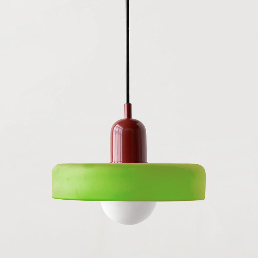 Colorful Bauhaus Pendant Light with Timeless Glass Design