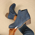 Women's Orthopaedic Boots with Wide Heel and Non-Slip Sole