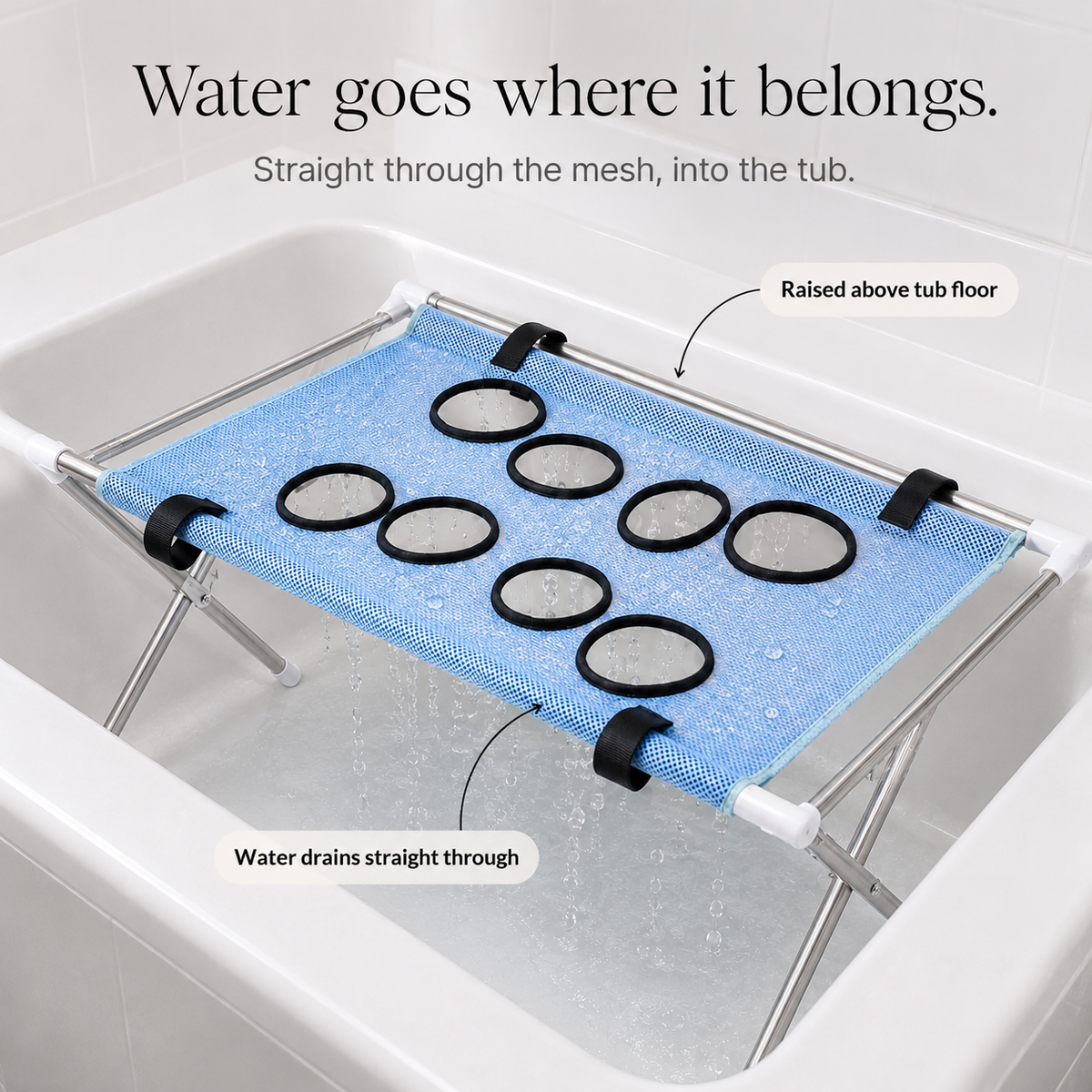 Dog Bath Platform – Elevated Non-Slip Stainless Steel