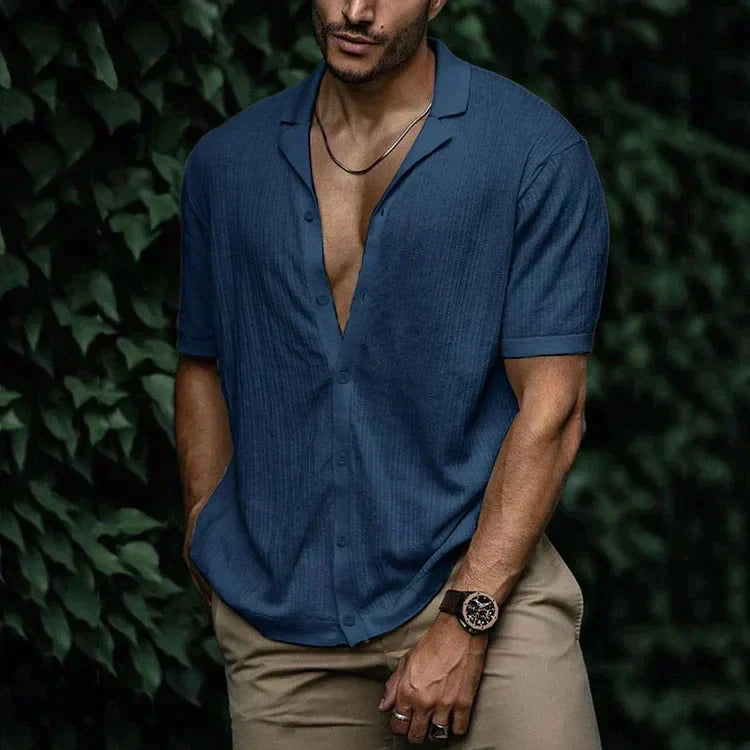 Men's Shirts Short Sleeve Button Up Casual Summer Shirt