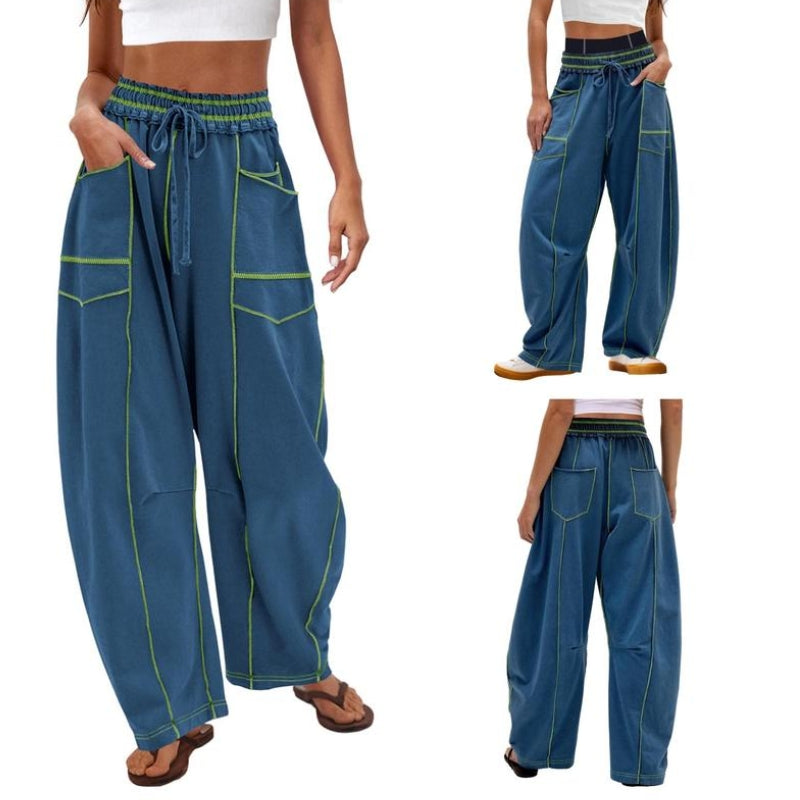 High-Rise Barrel Sweatpants - Relaxed Fit Joggers