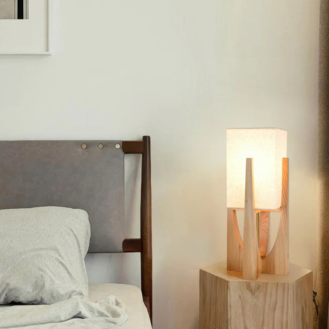 Hikari – Japanese-Style Floor Lamp | Solid Wood Standing Lamp with Ambient Lighting