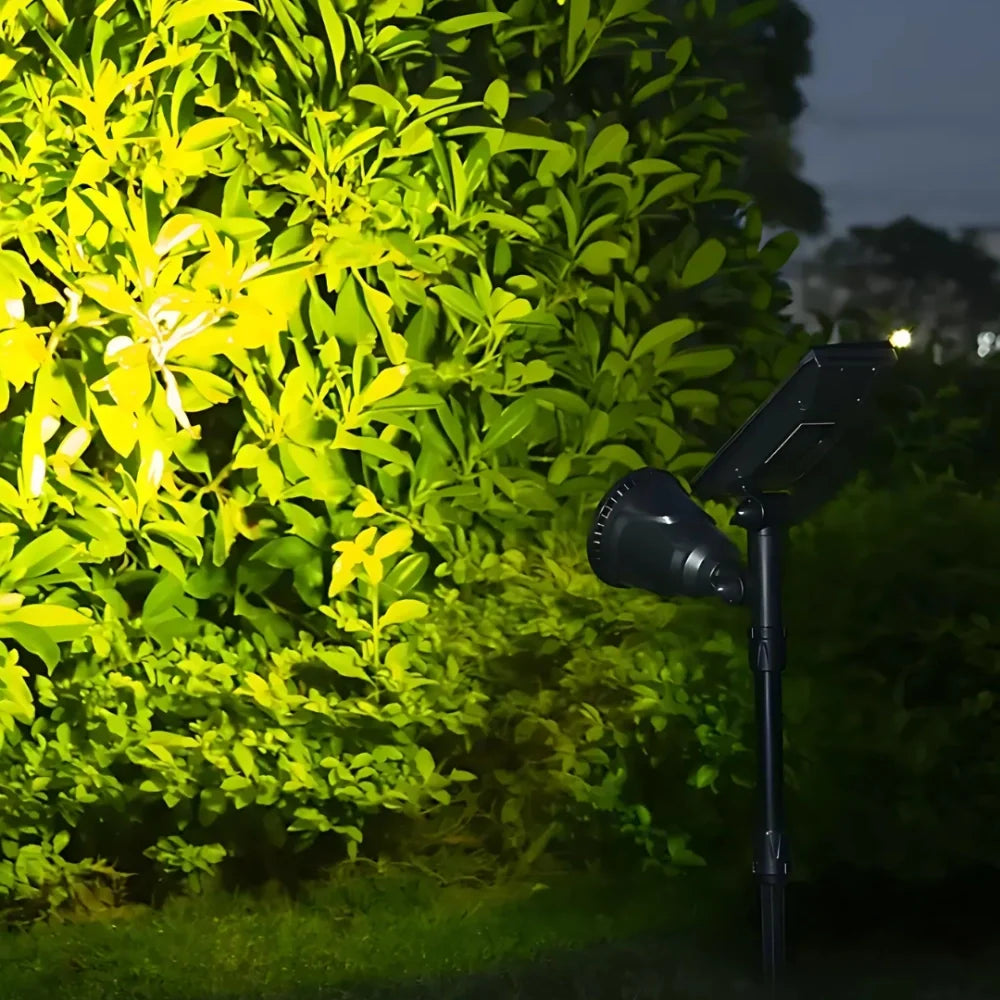 Solar Garden Spotlights with Dusk Sensor, Waterproof Outdoor Lights
