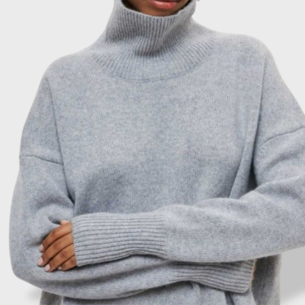 Women's Turtleneck Jumper - Soft Knit Pullover