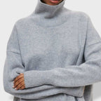 Women's Turtleneck Jumper - Soft Knit Pullover