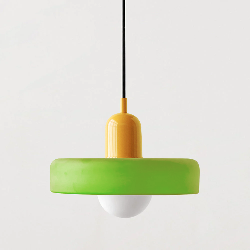 Colorful Bauhaus Pendant Light with Timeless Glass Design