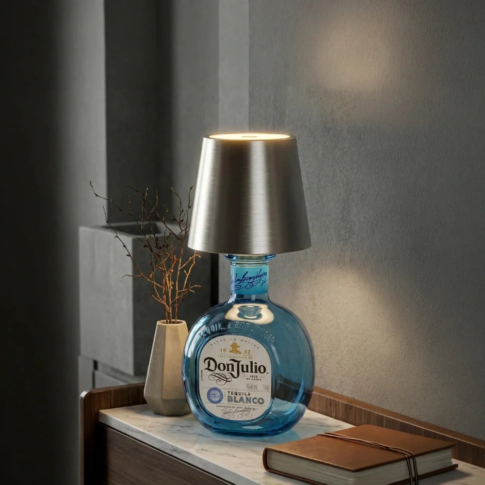 Rechargeable Bottle Lamp Topper - Cordless LED Table Light