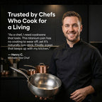 Henry C., Michelin Star Chef, met de titanium pan
