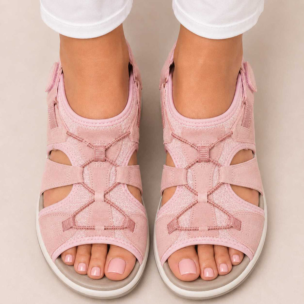 Women's Orthopedic Wedge Sandals - Adjustable Strap, Arch Support Footbed