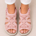 Women's Orthopedic Wedge Sandals - Adjustable Strap, Arch Support Footbed