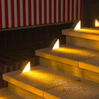 Solar Powered Outdoor Stair Lights with Dusk Sensor, Waterproof LED