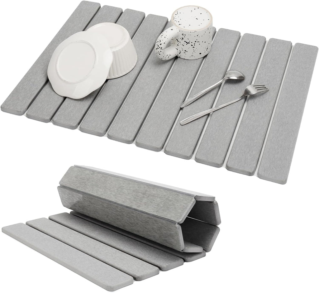 Stone Bath Mat - Quick-Dry Diatomite Mat for Kitchen & Bathroom