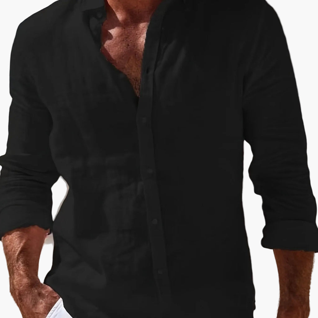 Men's Lightweight Casual Shirt – Relaxed Fit Long Sleeve
