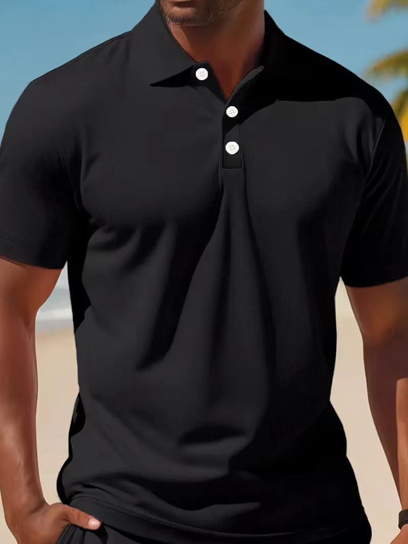 Men's Summer Polo Shirt and Shorts Set – Lightweight Two-Piece