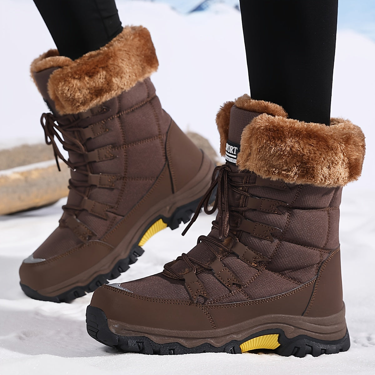 Women's Winter Boots with Soft Lining and Non-Slip Sole
