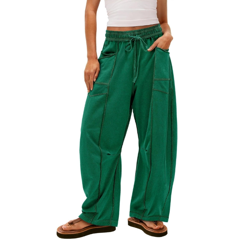 High-Rise Barrel Sweatpants - Relaxed Fit Joggers